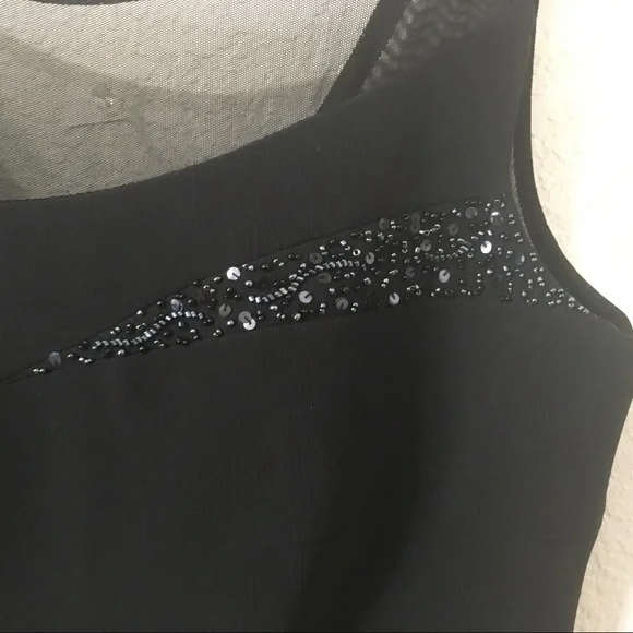 Alex & Eve Black Bead and Sequin Sleeveless Dress - Picture 4 of 6